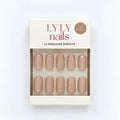 Packaging faux ongles Press-on Nails Champagne Magnétique forme carrée courte, kit manucure LYLY Nails