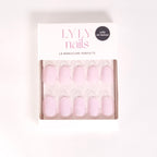 Conditionnement Press-on Nails Rose Lait arrondi court — kit LYLY Nails