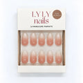 Packaging Press-on Nails Baby Bloom forme amande, kit manucure maison LYLY Nails